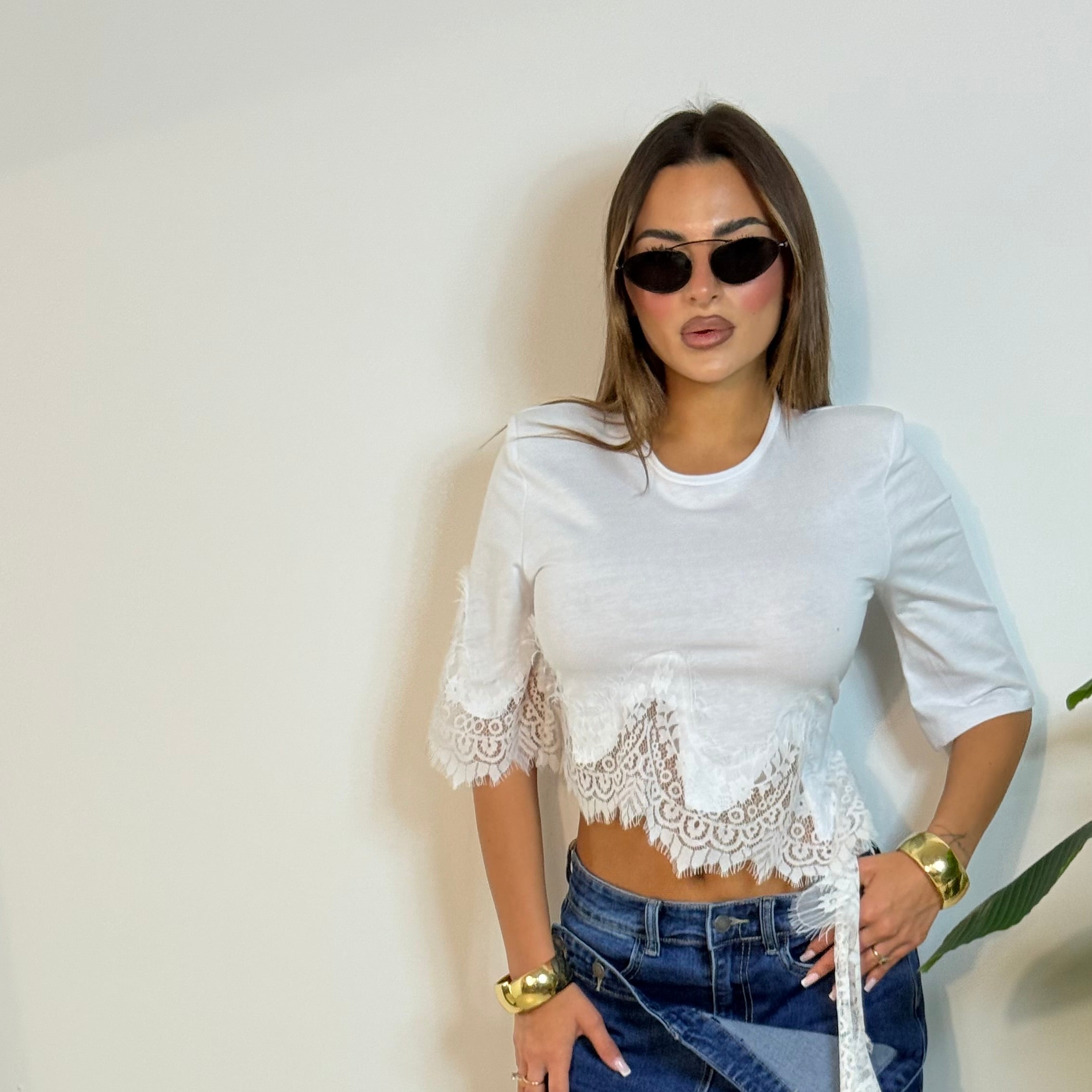 Maglia Basic con ricamo