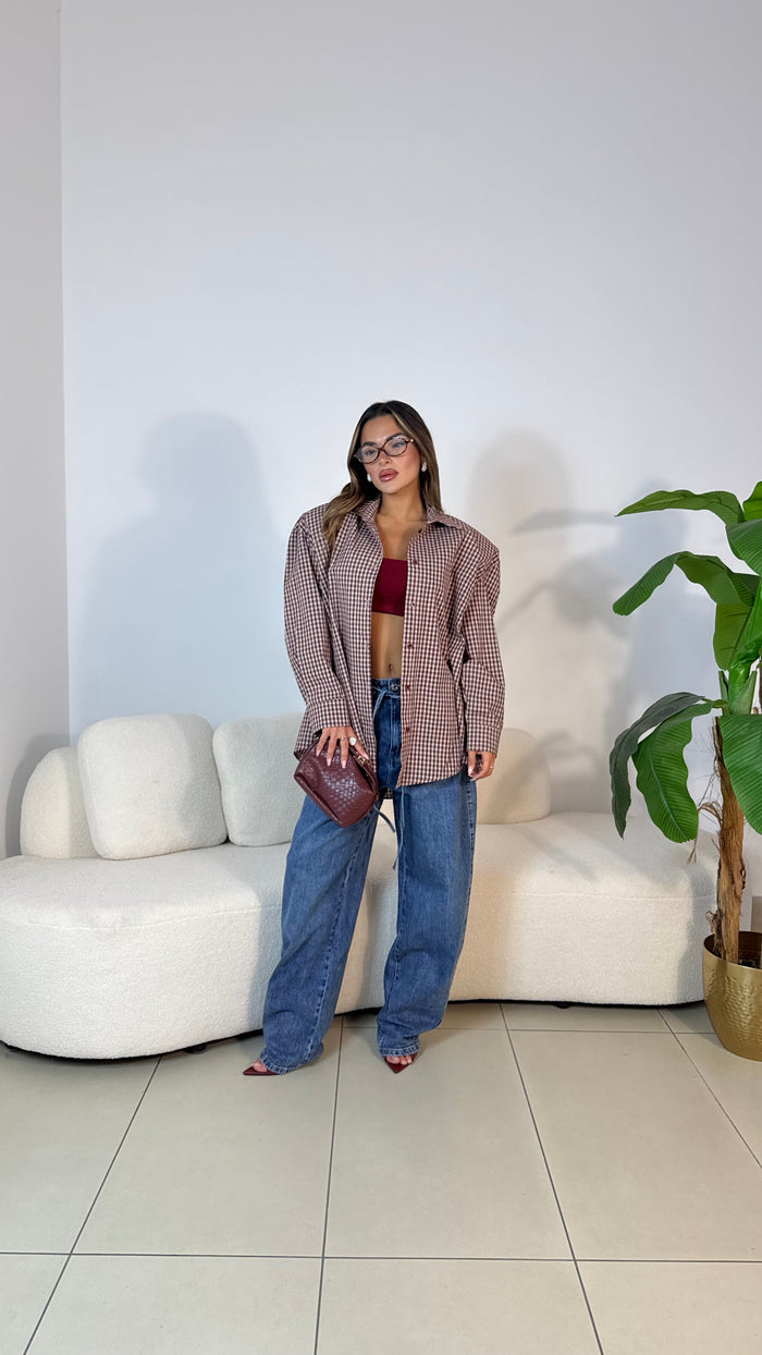 Camicia Justwest bordeuax