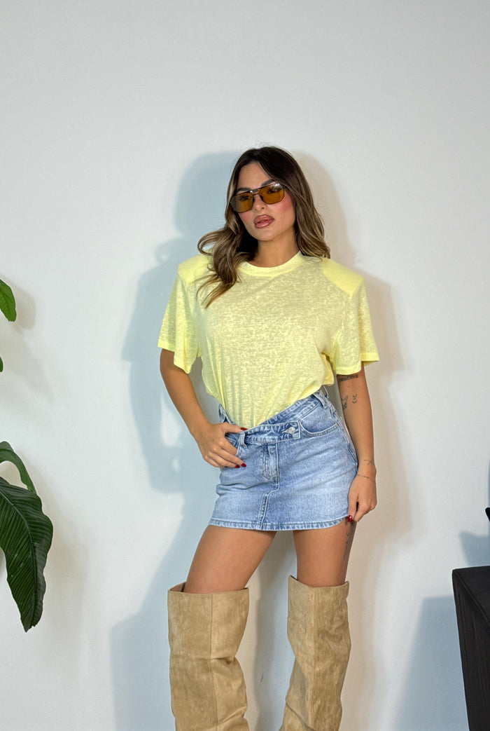 T-shirt “heritage cut” con spalline